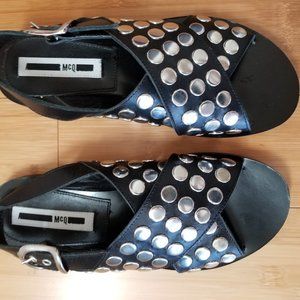 Alexander McQueen Black Studded Sandals 6.5